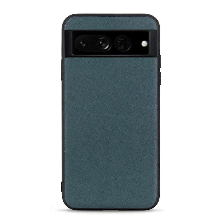 For Google Pixel 7 Pro Accurate Hole Lambskin Texture Genuine Leather Phone Case(Green)