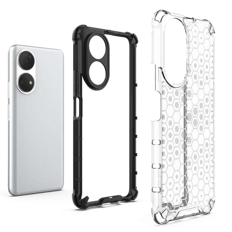 For Honor X8 / X30i Shockproof Honeycomb PC + TPU Protective Case(Black)