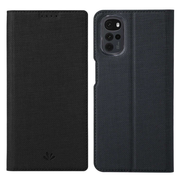 For Motorola Moto G22 ViLi DMX Series Shockproof Magnetic Flip Leather Phone Case(Black)