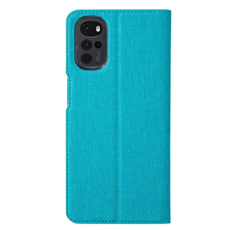 For Motorola Moto G22 ViLi DMX Series Shockproof Magnetic Flip Leather Phone Case(Blue)