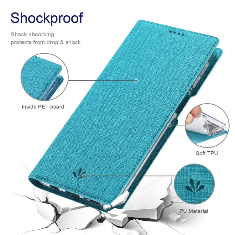 For Motorola Moto G22 ViLi DMX Series Shockproof Magnetic Flip Leather Phone Case(Blue)