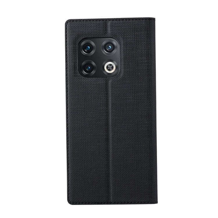 For OnePlus 10 Pro ViLi DMX Series Shockproof Magnetic Flip Leather Phone Case(Black)