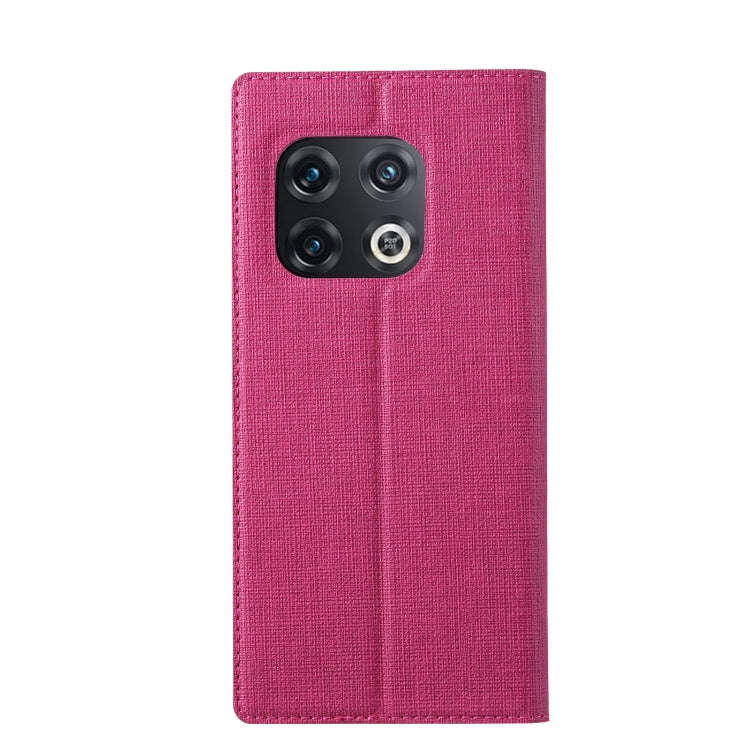 For OnePlus 10 Pro ViLi DMX Series Shockproof Magnetic Flip Leather Phone Case(Rose Red)