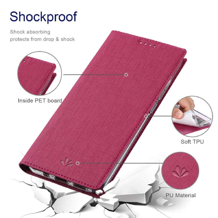 For OnePlus 10 Pro ViLi DMX Series Shockproof Magnetic Flip Leather Phone Case(Rose Red)