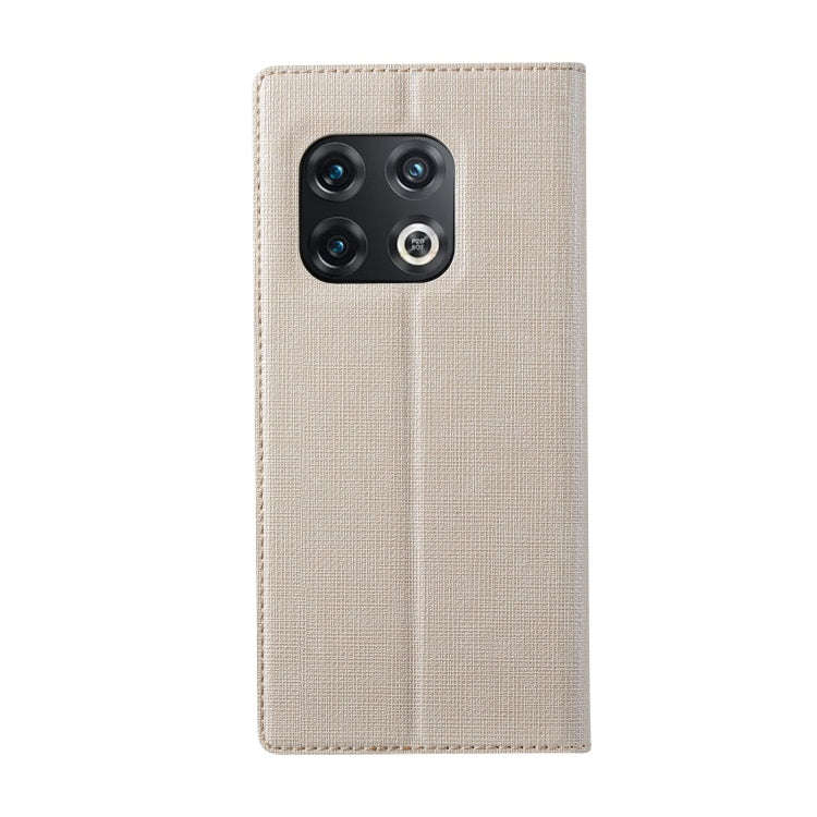For OnePlus 10 Pro ViLi DMX Series Shockproof Magnetic Flip Leather Phone Case(Gold)