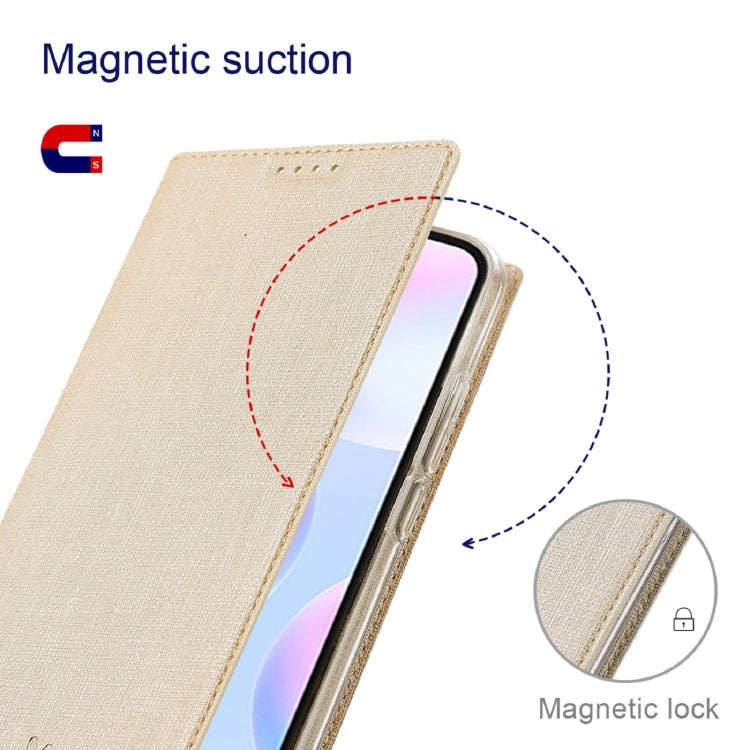 For OnePlus 10 Pro ViLi DMX Series Shockproof Magnetic Flip Leather Phone Case(Gold)