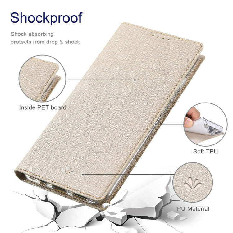 For OnePlus 10 Pro ViLi DMX Series Shockproof Magnetic Flip Leather Phone Case(Gold)
