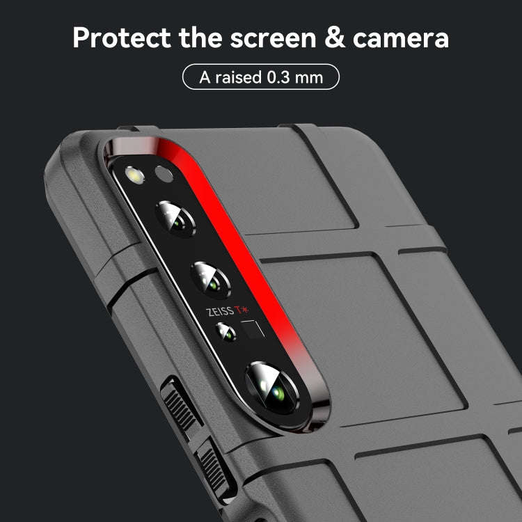 For Sony Xperia 1 IV Full Coverage Shockproof TPU Phone Case(Black)