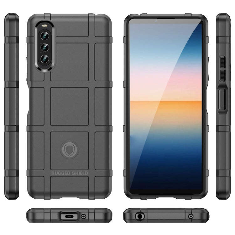 For Sony Xperia 10 IV Full Coverage Shockproof TPU Phone Case(Black)