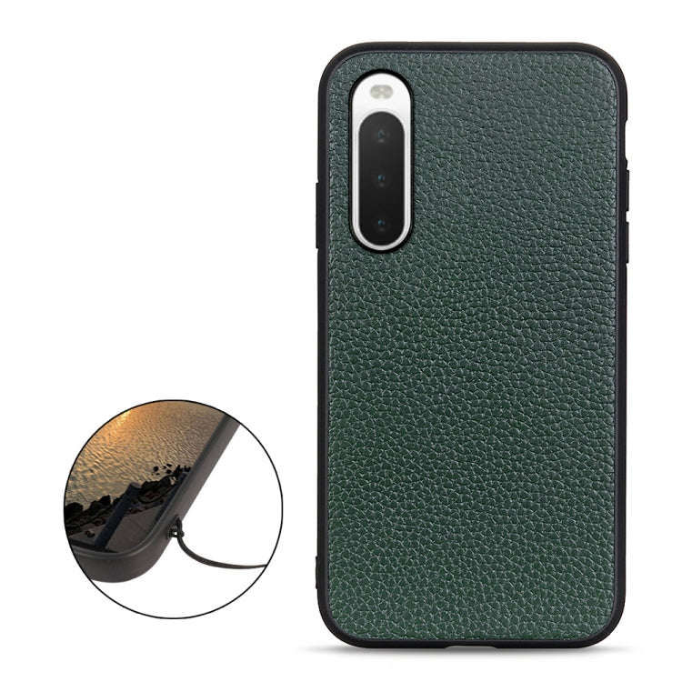 For Sony Xperia 10 IV Litchi Texture Leather Shockproof Phone Case(Green)