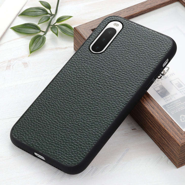 For Sony Xperia 10 IV Litchi Texture Leather Shockproof Phone Case(Green)