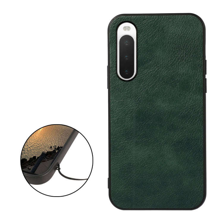 For Sony Xperia 10 IV Two-color Litchi Texture Phone Case(Green)