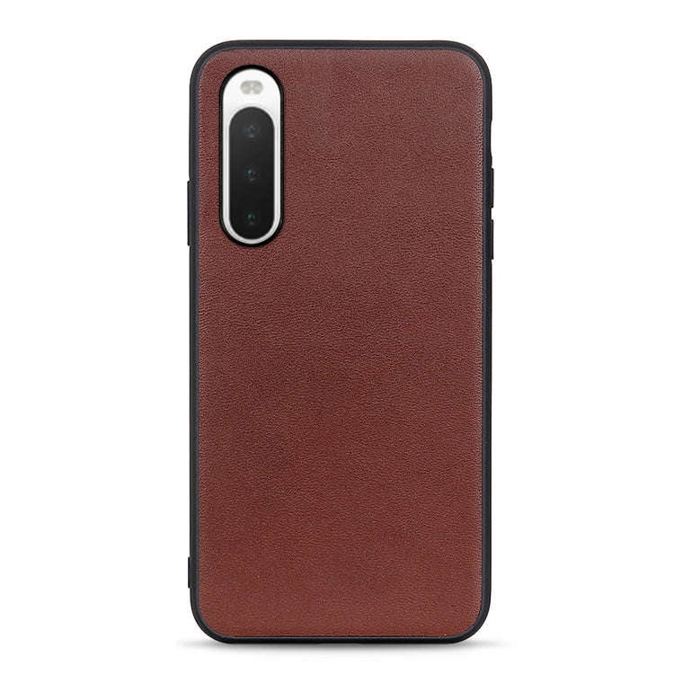 For Sony Xperia 10 IV Sheep Texture Leather Phone Case(Brown)