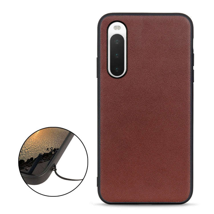 For Sony Xperia 10 IV Sheep Texture Leather Phone Case(Brown)