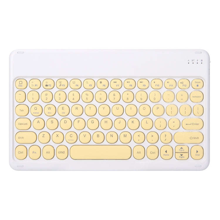 For Xiaomi Pad 6S Pro 12.4 2024 +X3 Candy Color Round Keys Bluetooth Keyboard Leather Case(Lemon ...