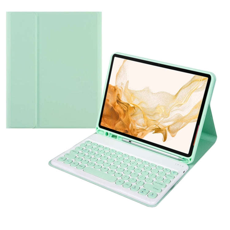 For Xiaomi Pad 6S Pro 12.4 2024 +X3 Candy Color Round Keys Bluetooth Keyboard Leather Case(Fresh ...