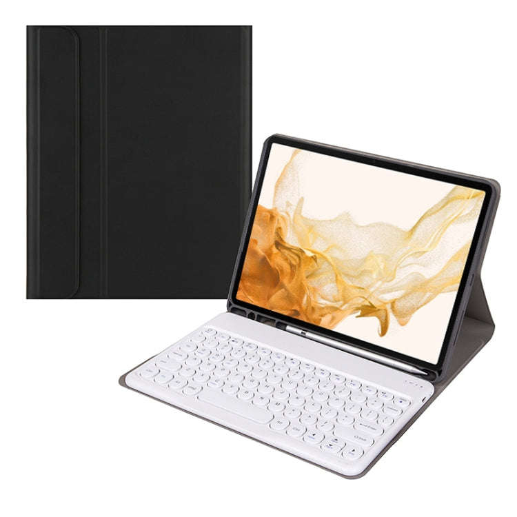 For Xiaomi Pad 6S Pro 12.4 2024 +X3 Candy Color Round Keys Bluetooth Keyboard Leather Case(Black ...