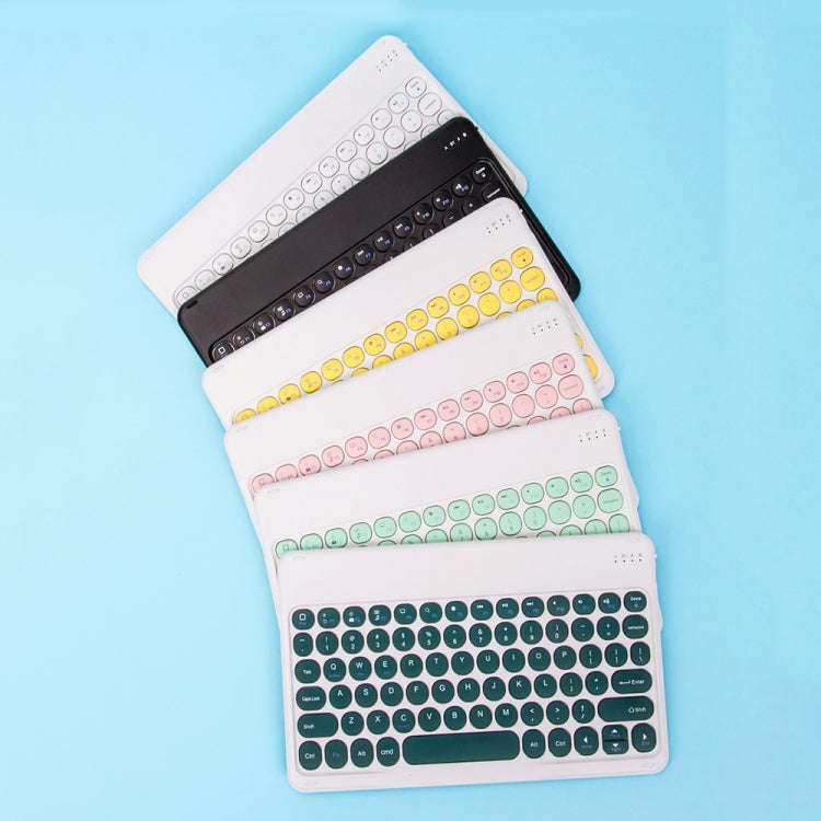 For Xiaomi Pad 6S Pro 12.4 2024 +X3 Candy Color Round Keys Bluetooth Keyboard Leather Case(Lemon ...