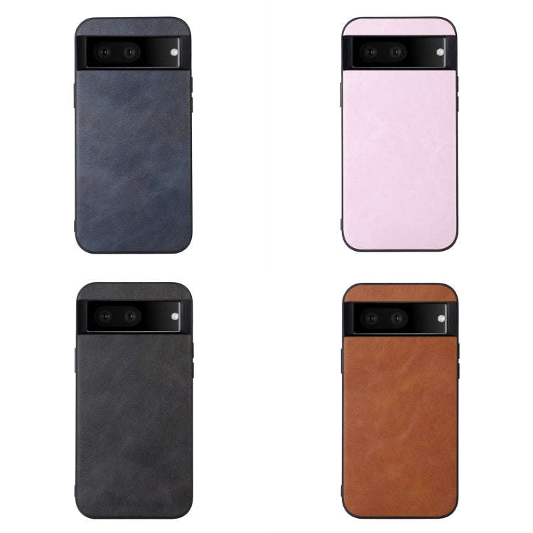 For Google Pixel 7 5G Cowhide Texture PU Phone Case(Blue)