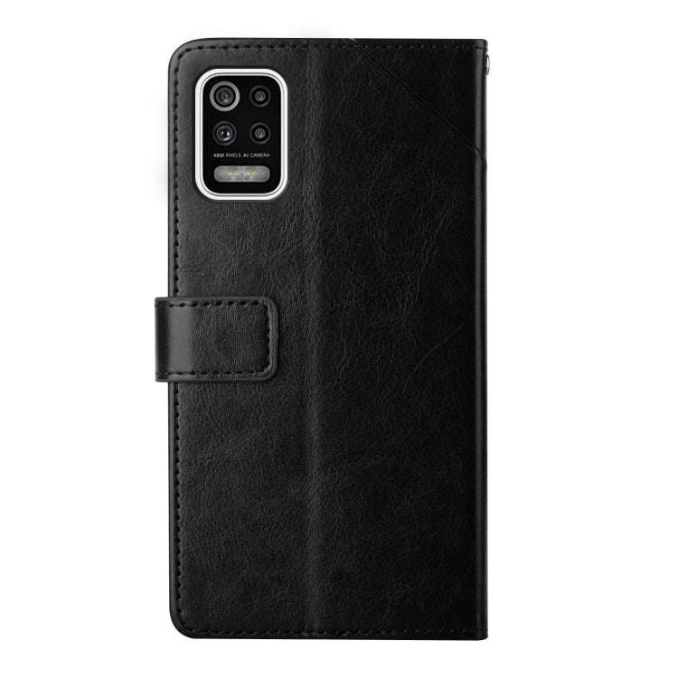 For LG K52 / K62 Y Stitching Horizontal Flip Leather Phone Case(Black)