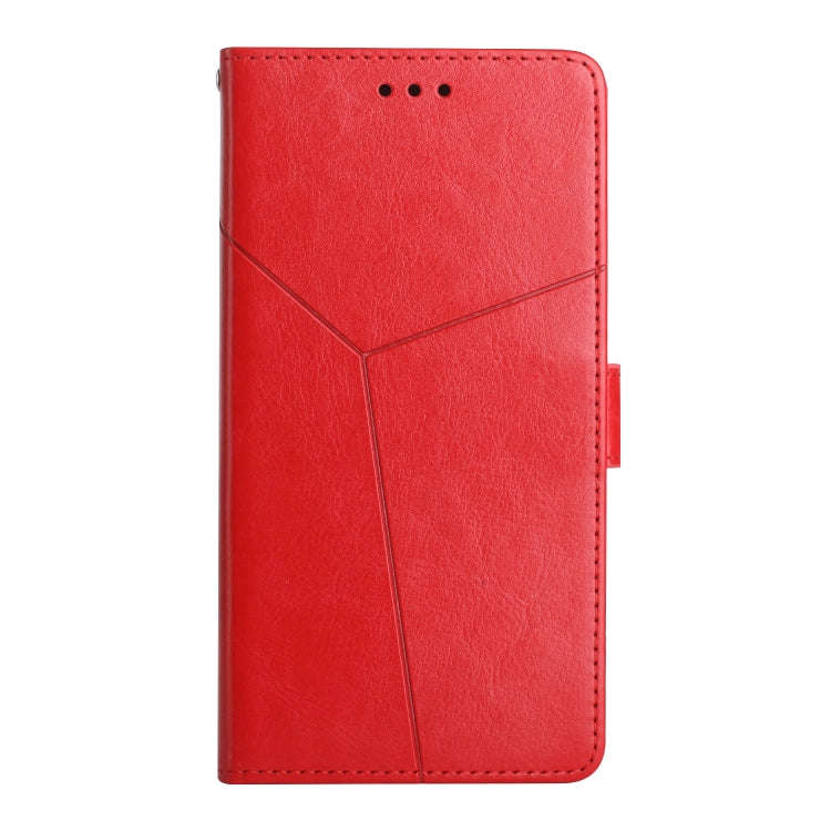 For Motorola Moto G Power 2022 Y Stitching Horizontal Flip Leather Phone Case(Red)