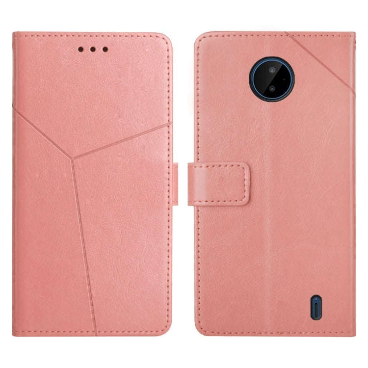 For Nokia C10 / C20 Y Stitching Horizontal Flip Leather Phone Case(Rose Gold)