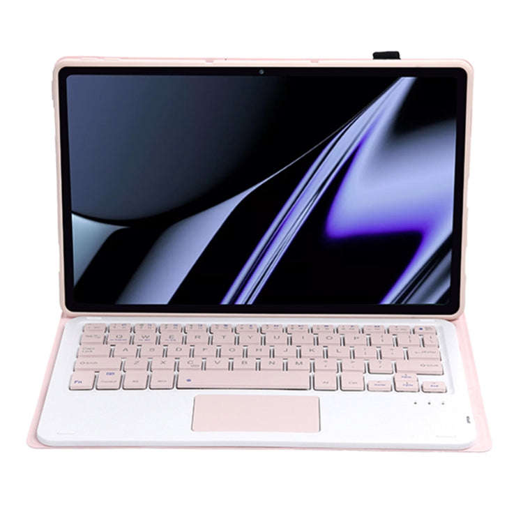 OP11-A Lambskin Texture Ultra-thin Bluetooth Keyboard Leather Case with Touchpad For OPPO Pad 11 ...