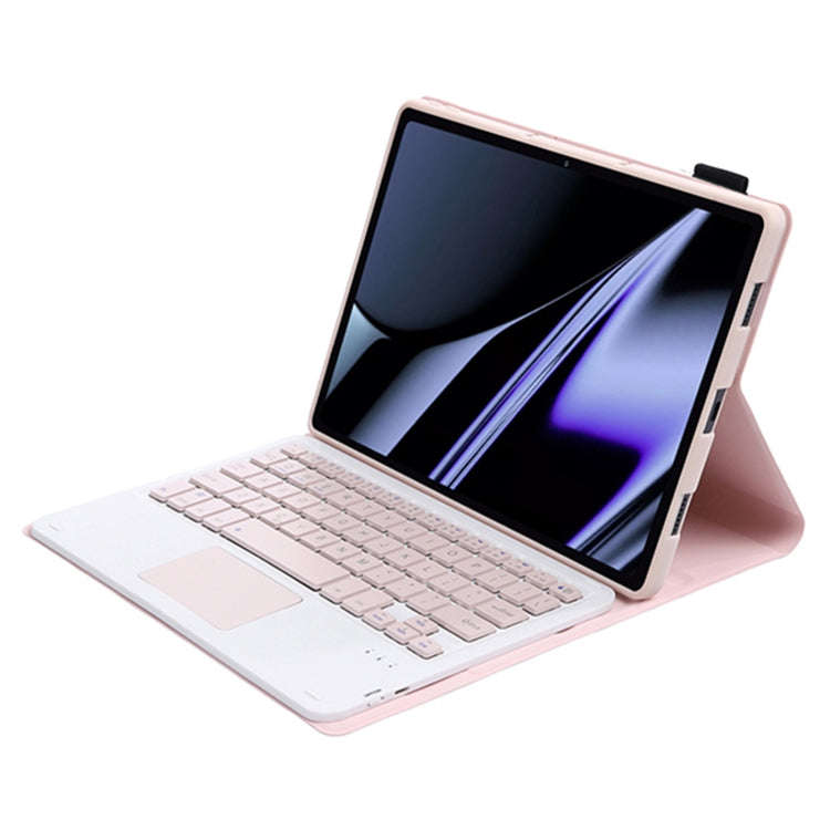 OP11-A Lambskin Texture Ultra-thin Bluetooth Keyboard Leather Case with Touchpad For OPPO Pad 11 ...