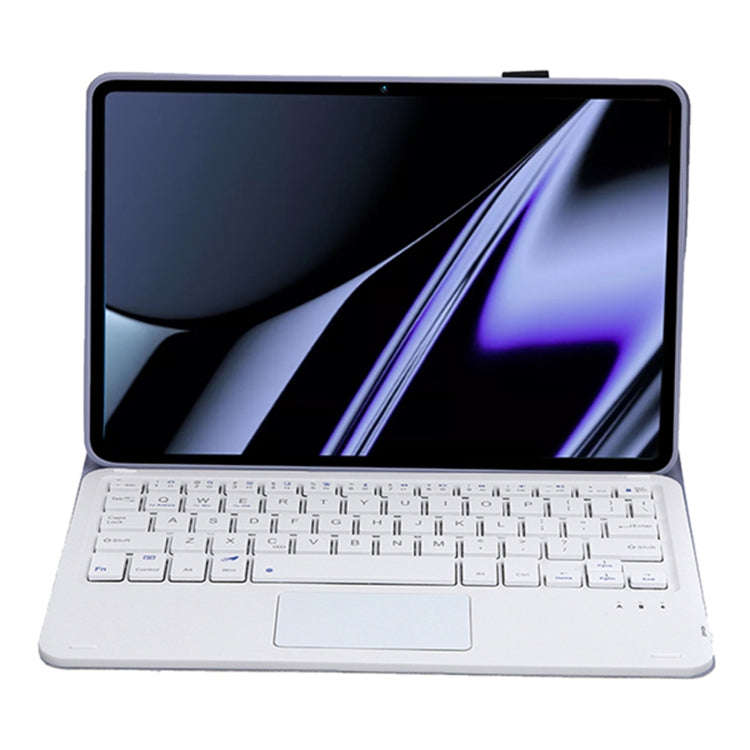 OP11-A Lambskin Texture Ultra-thin Bluetooth Keyboard Leather Case with Touchpad For OPPO Pad 11 ...