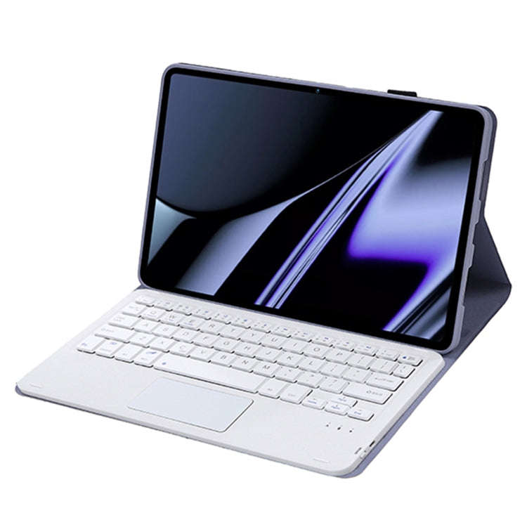 OP11-A Lambskin Texture Ultra-thin Bluetooth Keyboard Leather Case with Touchpad For OPPO Pad 11 ...