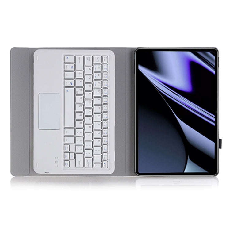 OP11-A Lambskin Texture Ultra-thin Bluetooth Keyboard Leather Case with Touchpad For OPPO Pad 11 ...