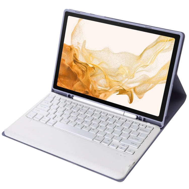 A800B Candy Color Detachable Bluetooth Keyboard Case with Pen Slot for Samsung Galaxy Tab S8+  / ...
