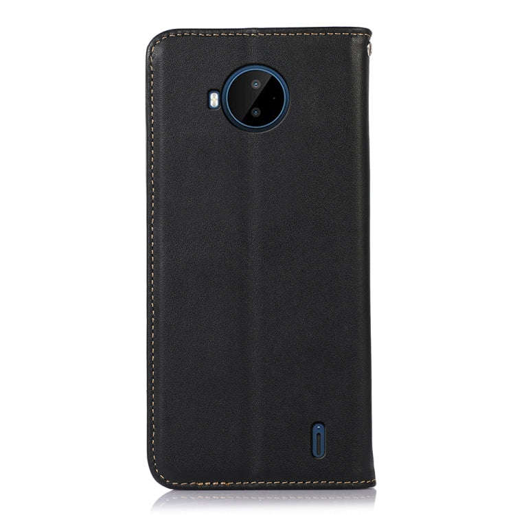 For Nokia C20 Plus KHAZNEH Nappa Top Layer Cowhide Leather Phone Case(Black)