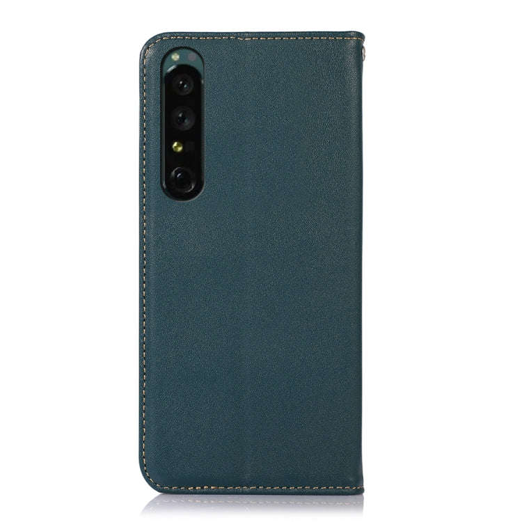 For Sony Xperia 1 IV KHAZNEH Nappa Top Layer Cowhide Leather Phone Case(Green)