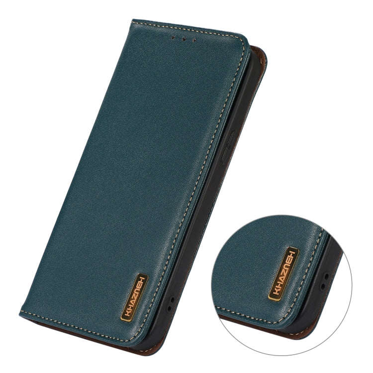 For Sony Xperia 1 IV KHAZNEH Nappa Top Layer Cowhide Leather Phone Case(Green)