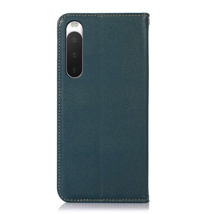 For Sony Xperia 10 IV KHAZNEH Nappa Top Layer Cowhide Leather Phone Case(Green)