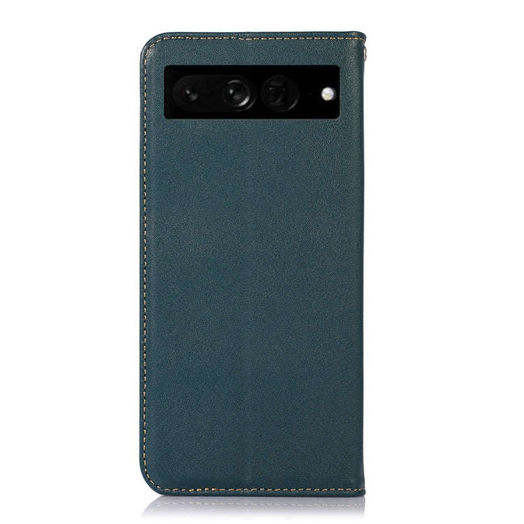 For Google Pixel 7 Pro 5G KHAZNEH Nappa Top Layer Cowhide Leather Phone Case(Green)