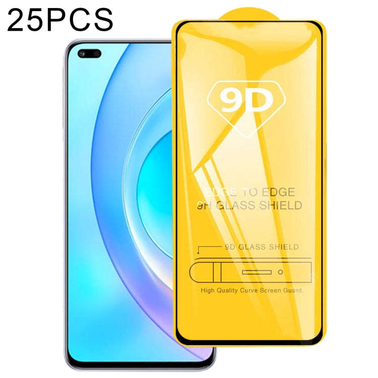 25 PCS 9D Full Glue Screen Tempered Glass Film For Honor 50 Lite