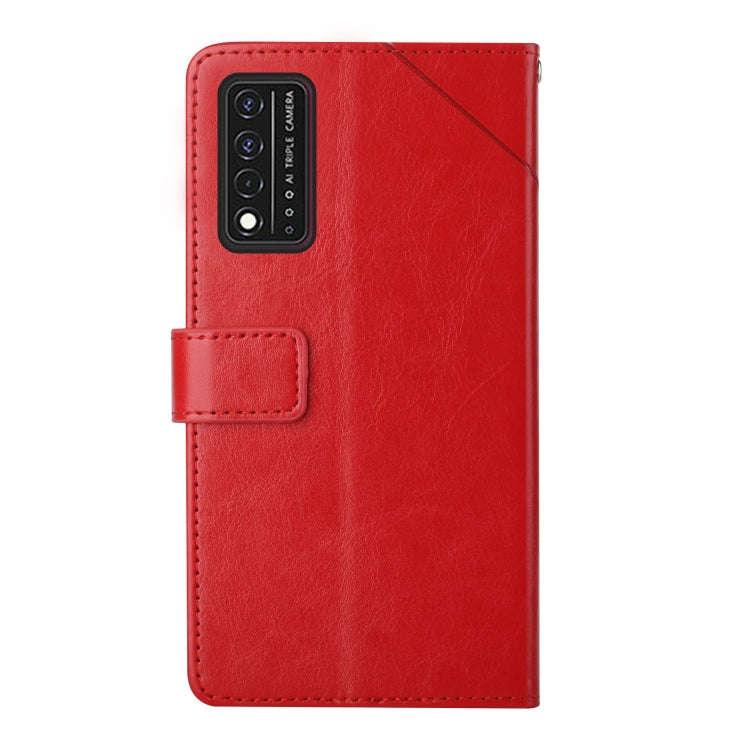 For T-Mobile Revvl V+ 5G Y Stitching Horizontal Flip Leather Phone Case(Red)