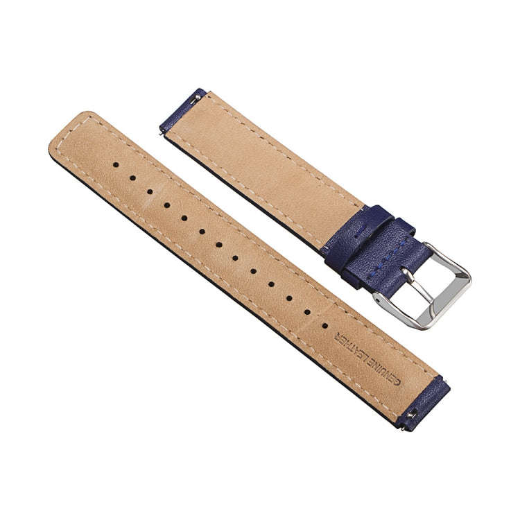For Huawei Band 3 Smart Bracelet Leather Watch Band(Navy Blue)