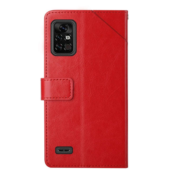 For UMIDIGI Bison Pro Y Stitching Horizontal Flip Leather Phone Case(Red)