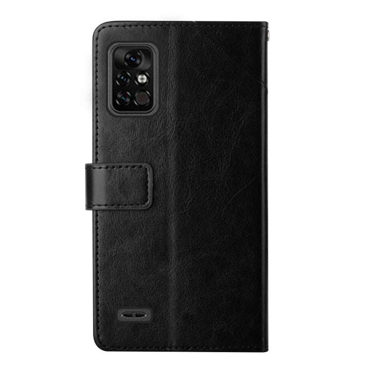 For UMIDIGI Bison Pro Y Stitching Horizontal Flip Leather Phone Case(Black)