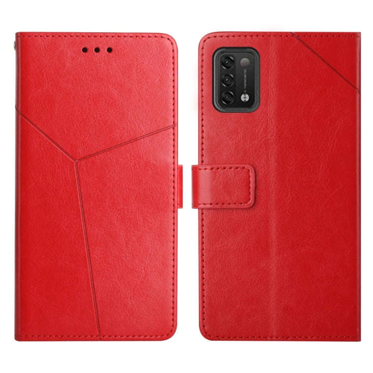 For UMIDIGI Power 5 Y Stitching Horizontal Flip Leather Phone Case(Red)