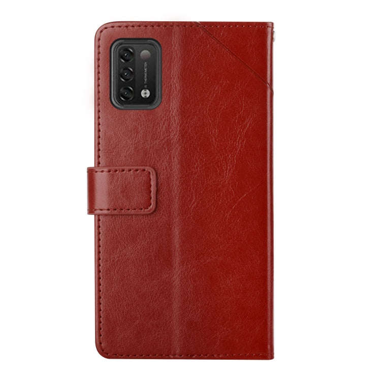 For UMIDIGI Power 5 Y Stitching Horizontal Flip Leather Phone Case(Brown)