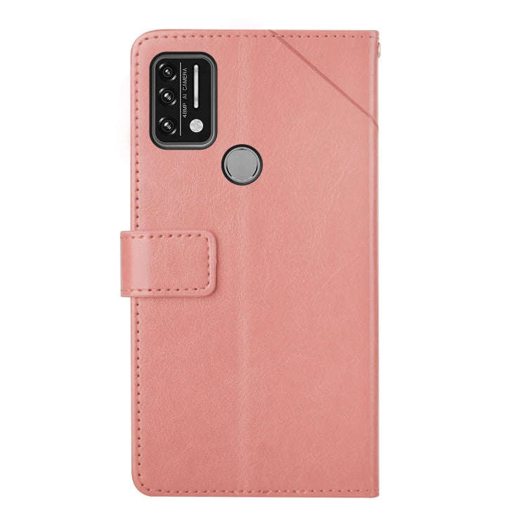 For UMIDIGI A7 Y Stitching Horizontal Flip Leather Phone Case(Rose Gold)