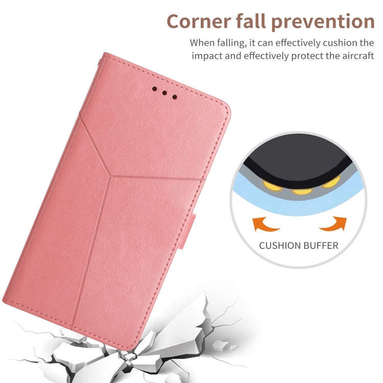 For UMIDIGI A7 Y Stitching Horizontal Flip Leather Phone Case(Rose Gold)