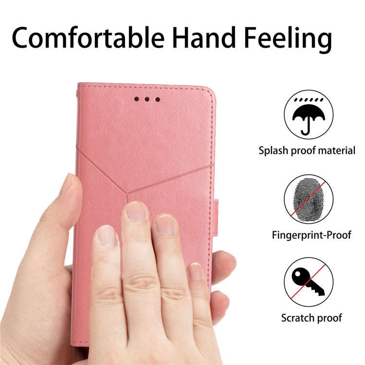 For UMIDIGI A7 Y Stitching Horizontal Flip Leather Phone Case(Rose Gold)