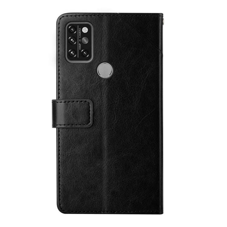 For UMIDIGI A9 Pro Y Stitching Horizontal Flip Leather Phone Case(Black)