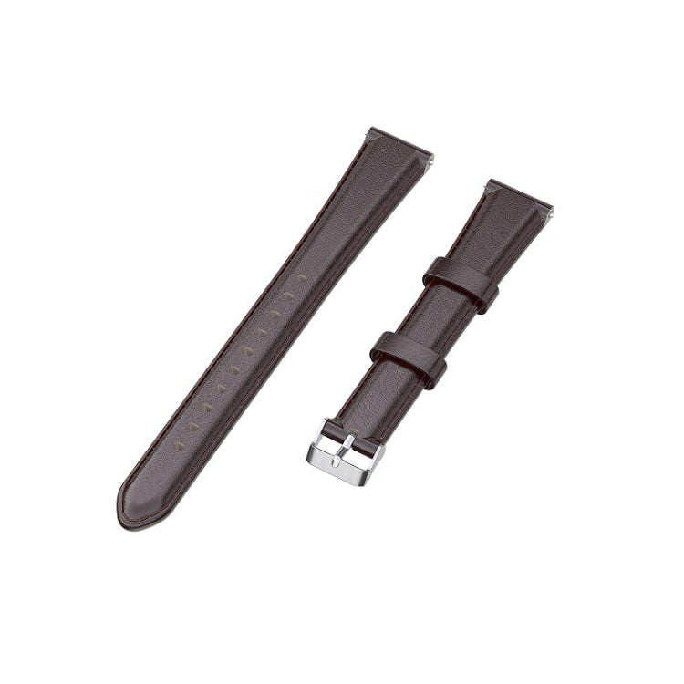 For Huawei B3 Oil Wax Leather Watch Band(Coffee)