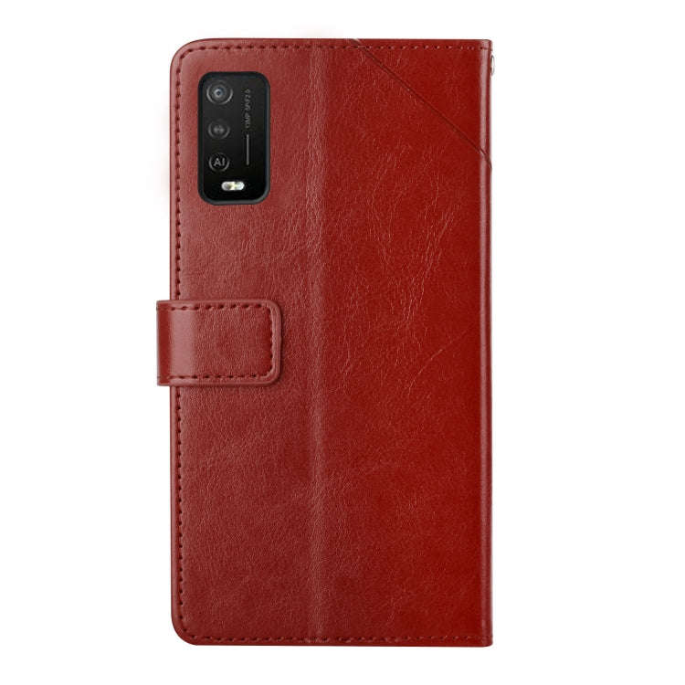 For Wiko Power U10 / U20 Y Stitching Horizontal Flip Leather Phone Case(Brown)